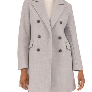 Kensie - Women's Gray Double-Breasted Coat